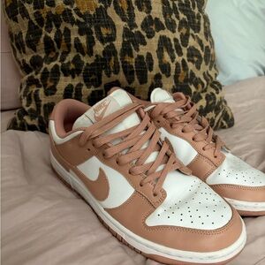 Nike Women's Rose and White Sneakers